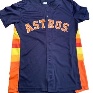 Kids Astros Navy Blue Jersey